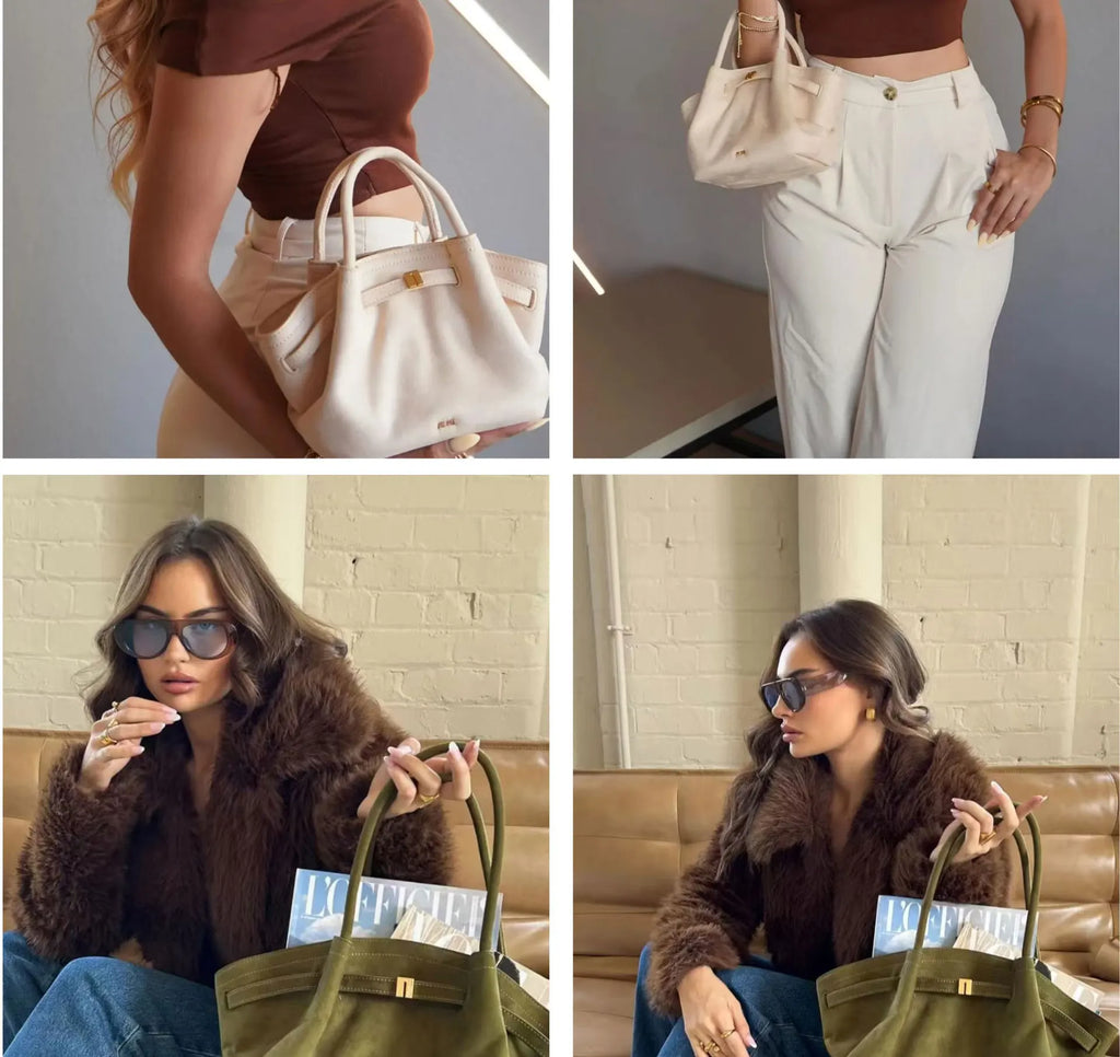 JW Pei Dumpling Bag Wildleder Schultertasche Umhängetasche Unterarmtasche Nischendesign Mode Handtasche Einkaufstasche