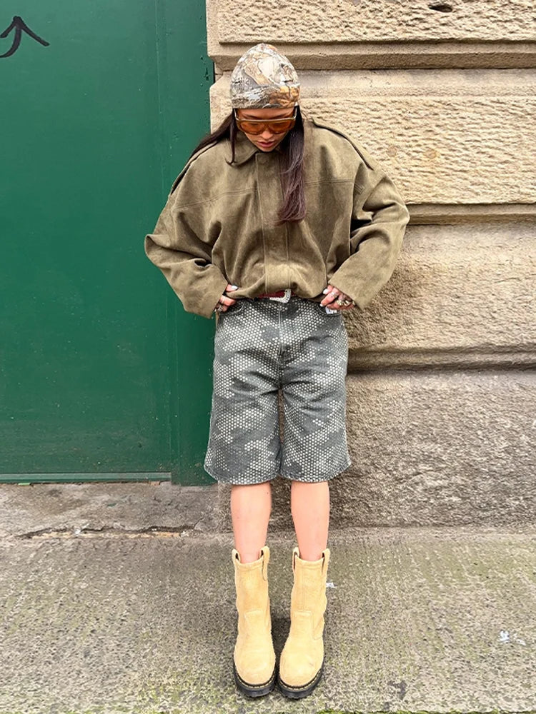 ﻿ Khaki Bumper Jacket