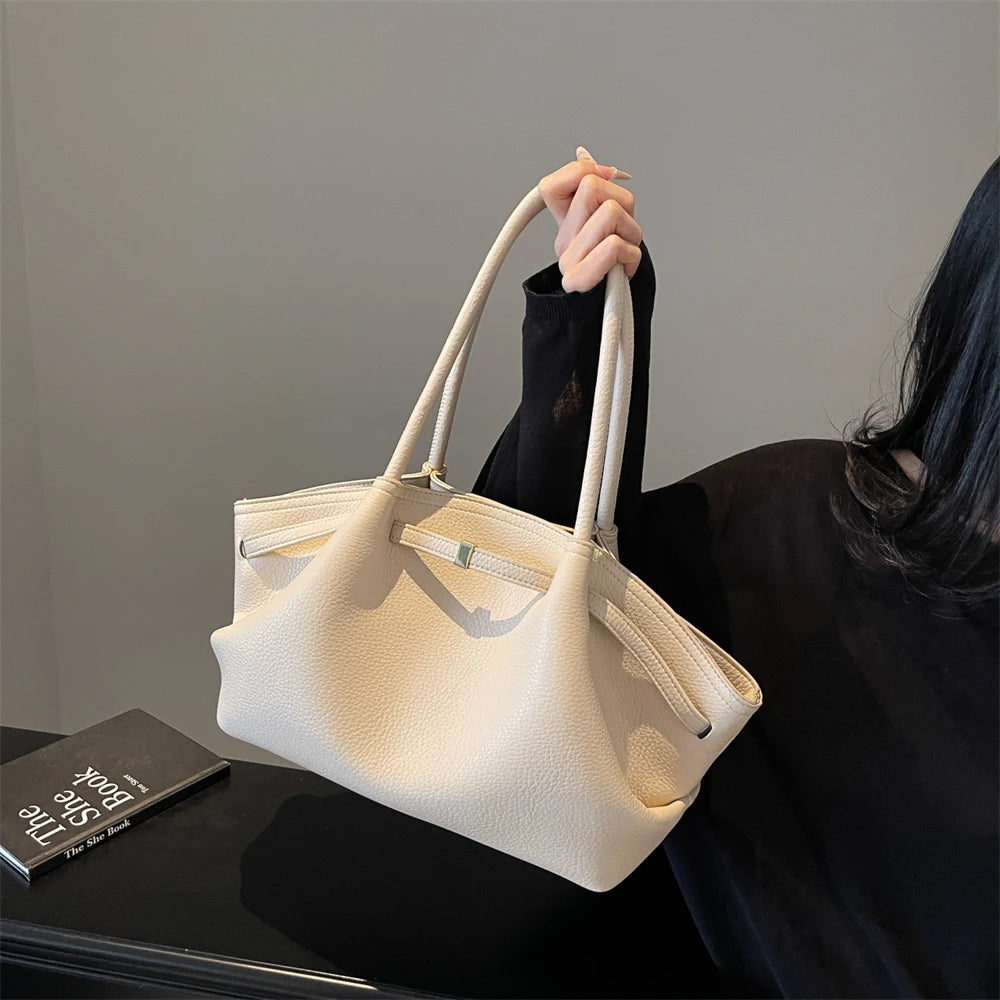 handtasche damen taschen luxus designer bucket-tasche MOODS Unterarm-Umhängetaschen mit Litschi-Muster für Damen, weiches PU-Leder, große Kapazität, Mini-Einkaufstasche, 2025, luxuriöse Designer-Handtaschen