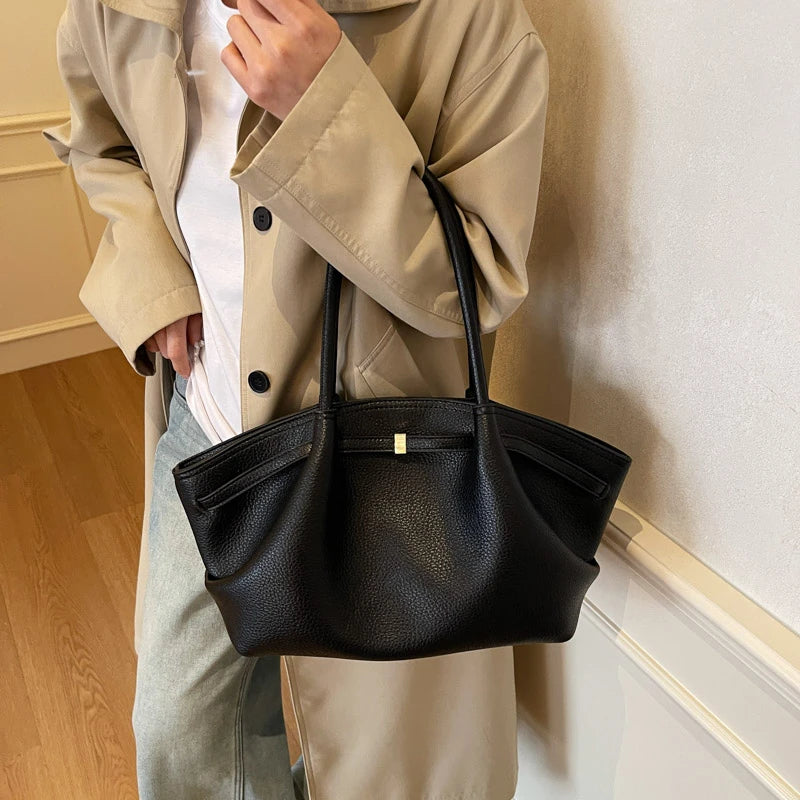 handtasche damen taschen luxus designer bucket-tasche MOODS Unterarm-Umhängetaschen mit Litschi-Muster für Damen, weiches PU-Leder, große Kapazität, Mini-Einkaufstasche, 2025, luxuriöse Designer-Handtaschen