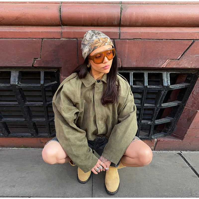 ﻿ Khaki Bumper Jacket