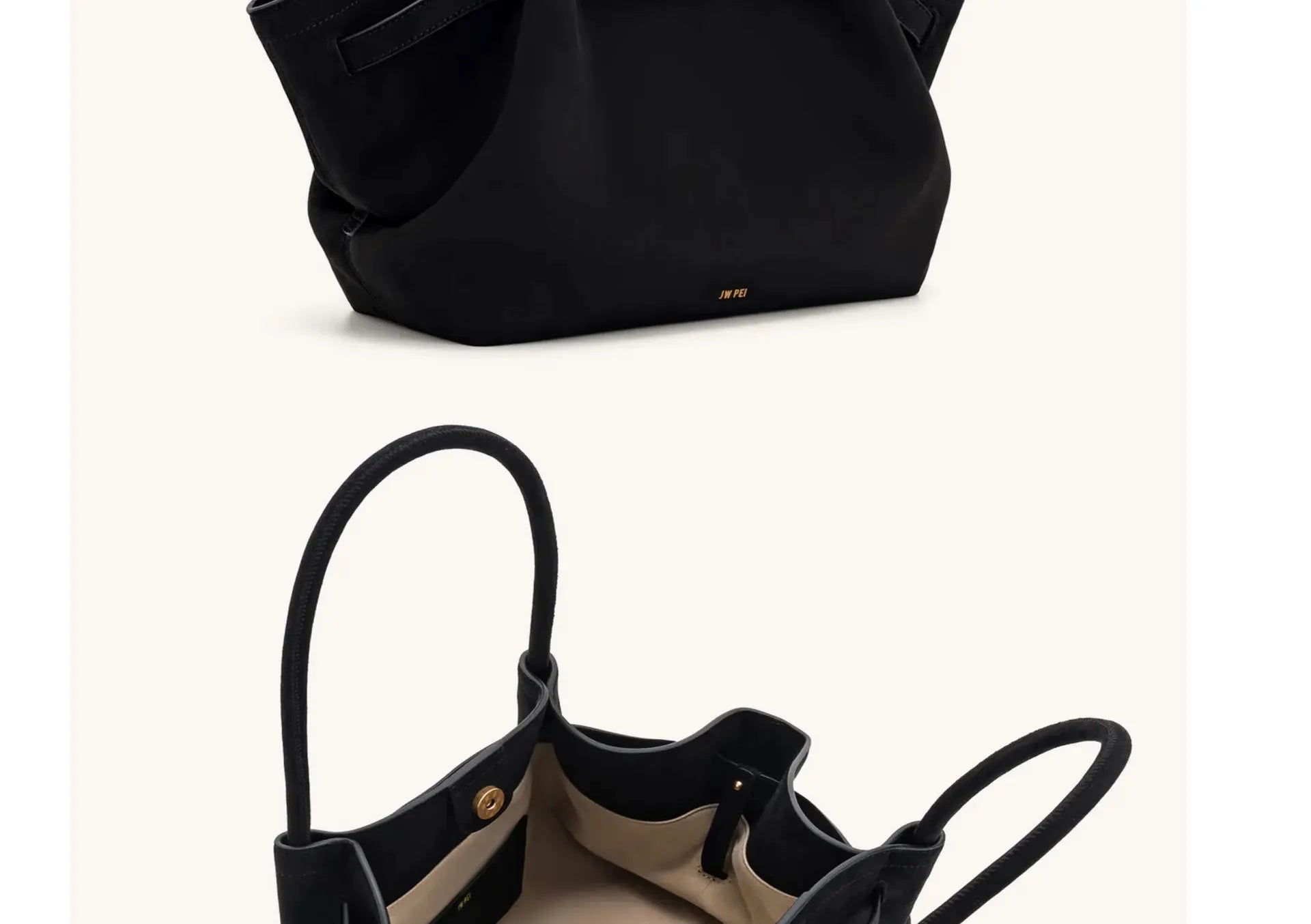 JW Pei Dumpling Bag Wildleder Schultertasche Umhängetasche Unterarmtasche Nischendesign Mode Handtasche Einkaufstasche