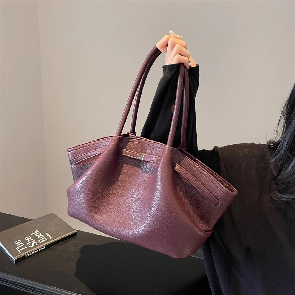 handtasche damen taschen luxus designer bucket-tasche MOODS Unterarm-Umhängetaschen mit Litschi-Muster für Damen, weiches PU-Leder, große Kapazität, Mini-Einkaufstasche, 2025, luxuriöse Designer-Handtaschen