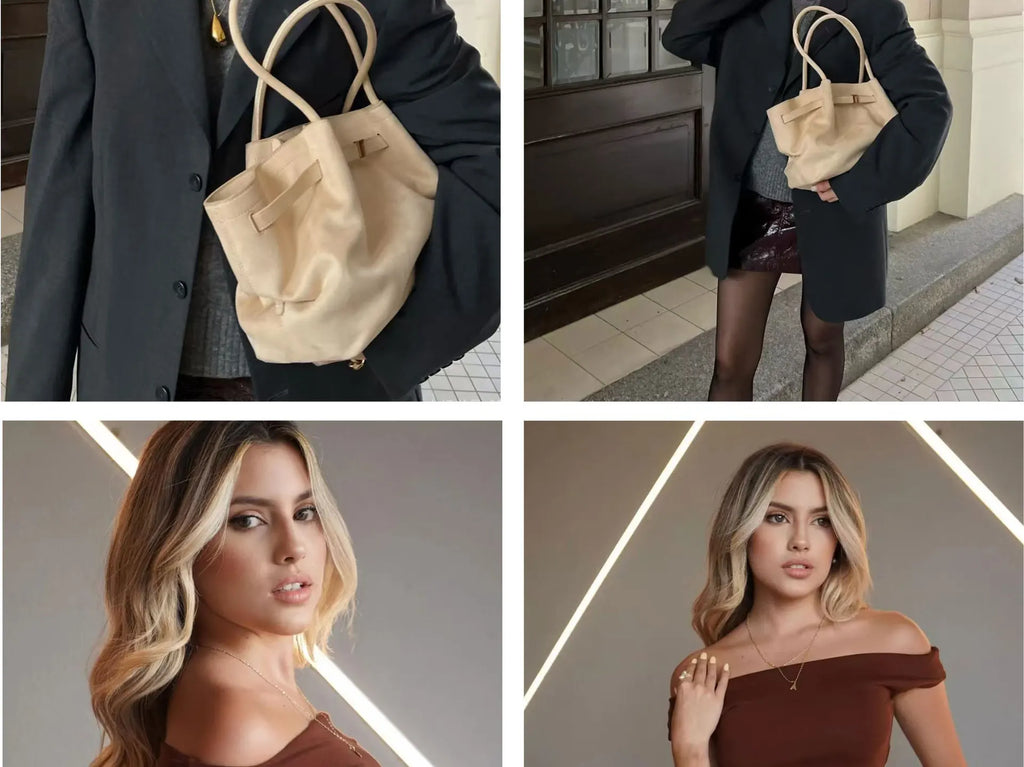 JW Pei Dumpling Bag Wildleder Schultertasche Umhängetasche Unterarmtasche Nischendesign Mode Handtasche Einkaufstasche