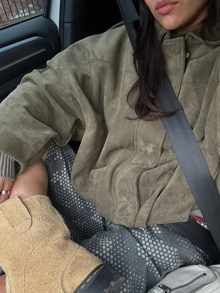 ﻿ Khaki Bumper Jacket