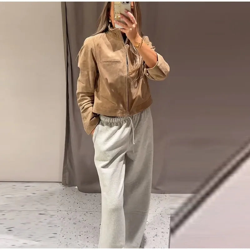 ﻿ Khaki Bumper Jacket