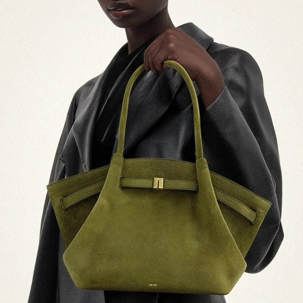 JW Pei Dumpling Bag Wildleder Schultertasche Umhängetasche Unterarmtasche Nischendesign Mode Handtasche Einkaufstasche